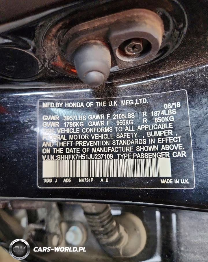 2018 Honda Civic Ex VIN:SHHFK7H51JU237109 - 12