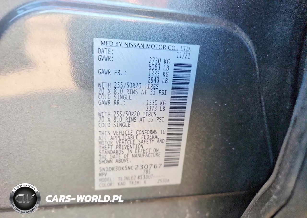 2022 Nissan Pathfinder Platinum VIN:5N1DR3DK5NC230767 - 13