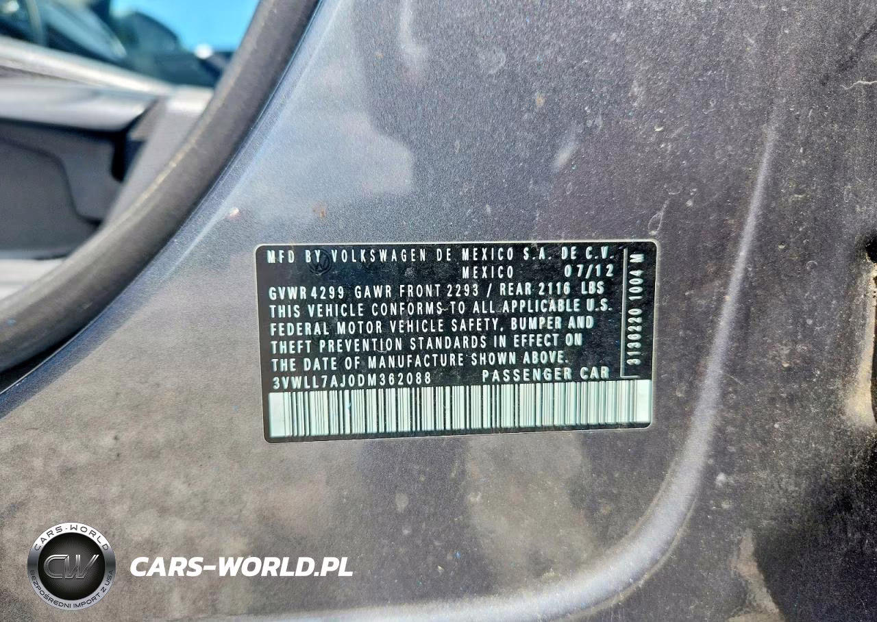 2013 Volkswagen Jetta Tdi VIN:3VWLL7AJ0DM362088 - 12