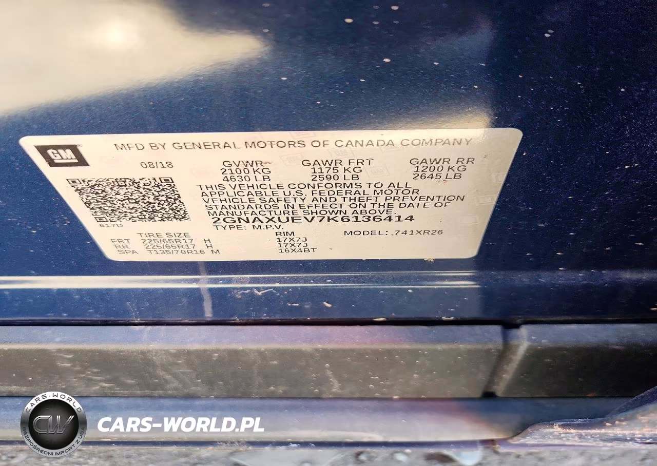 2019 Chevrolet Equinox Lt VIN:2GNAXUEV7K6136414 - 13