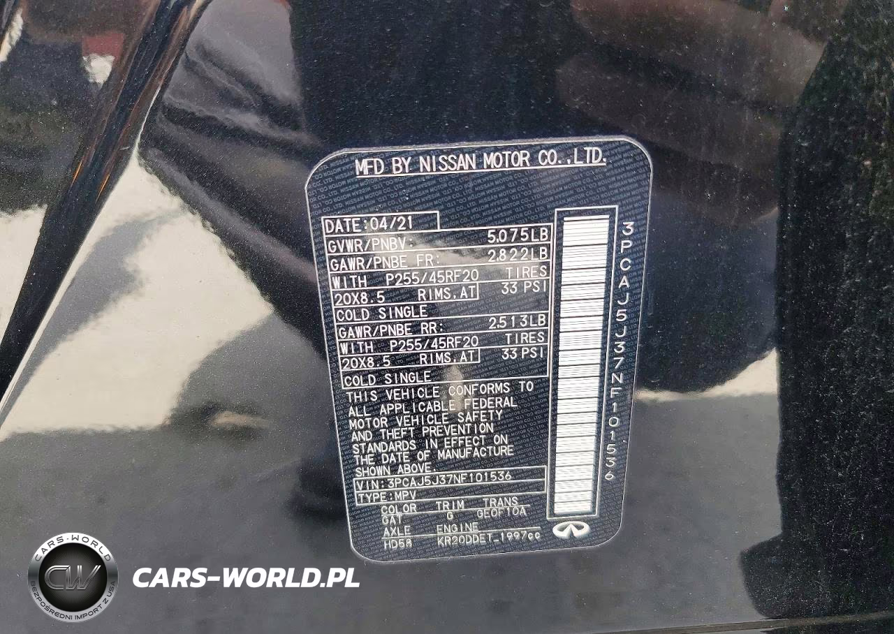 2022 Infiniti Qx55 Luxe VIN:3PCAJ5J37NF101536 - 12