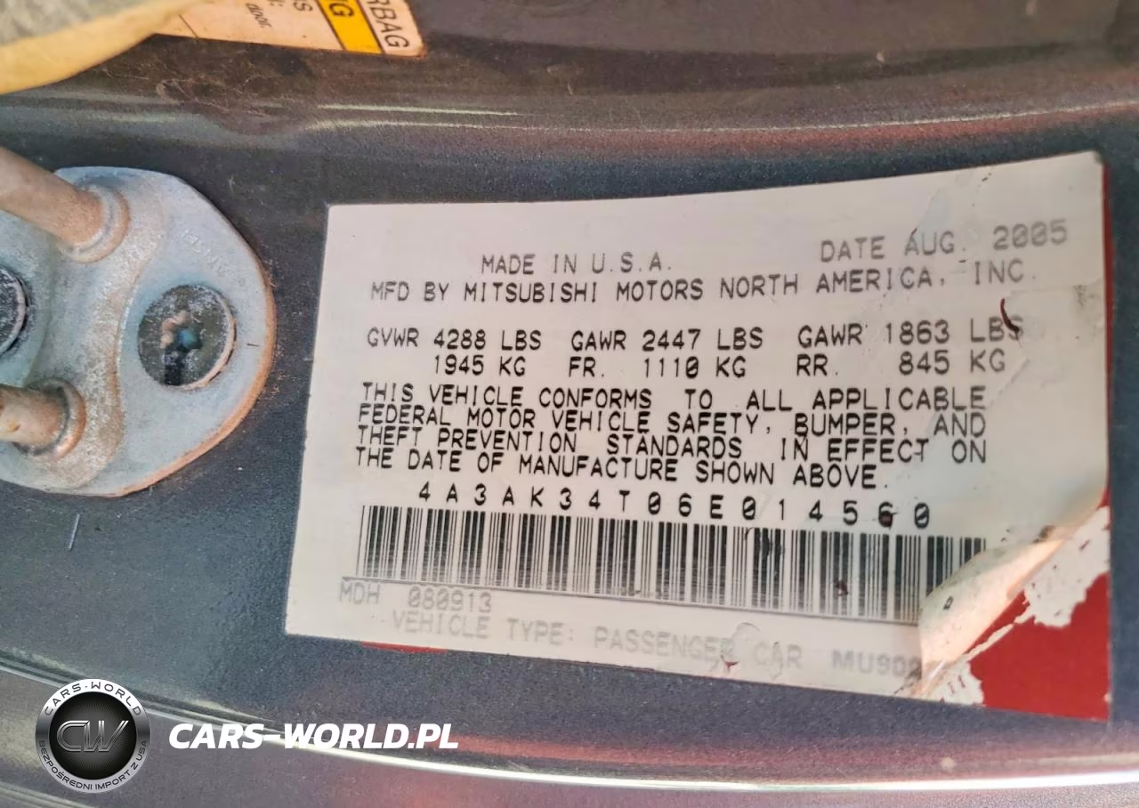 2006 Mitsubishi Eclipse Gt VIN:4A3AK34T06E014560 - 12