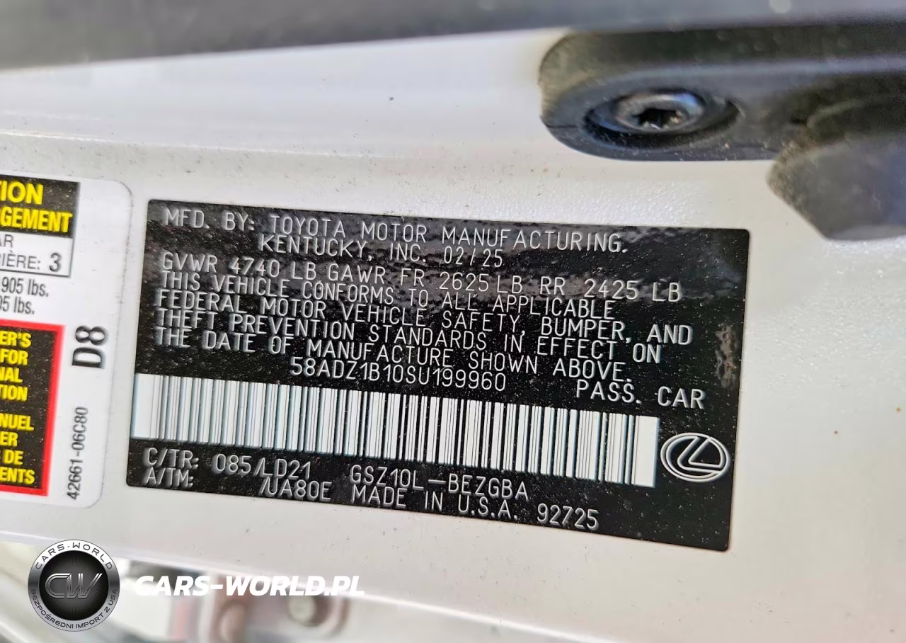 2025 Lexus Es 350 Base VIN:58ADZ1B10SU199960 - 13