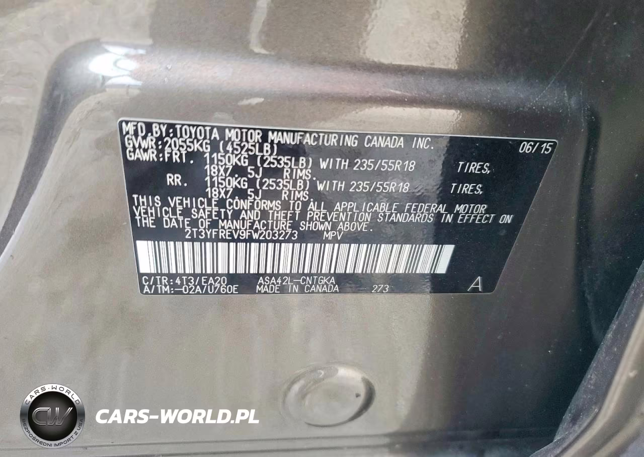 2015 Toyota Rav4 Limited VIN:2T3YFREV9FW203273 - 13