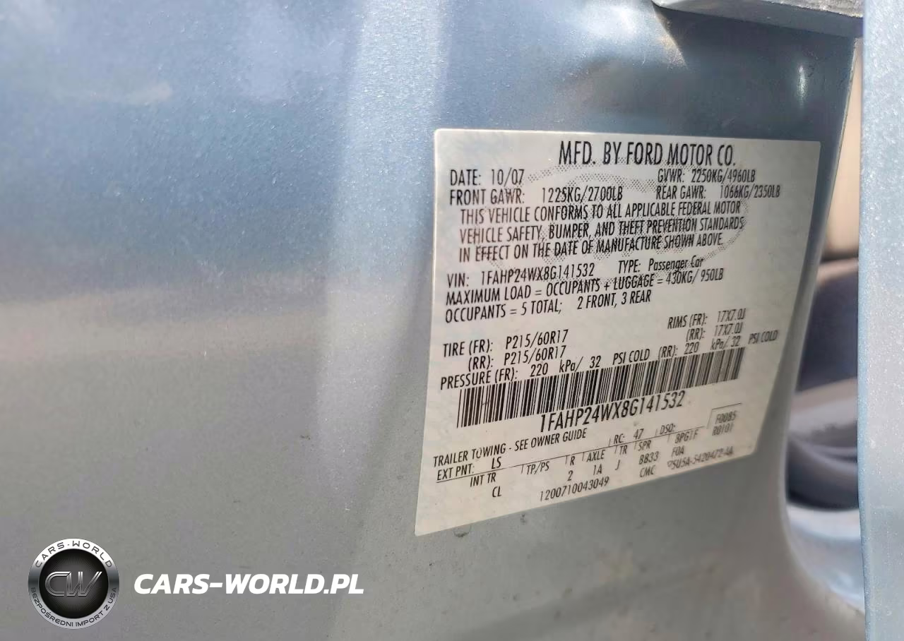 2008 Ford Taurus Sel VIN:1FAHP24WX8G141532 - 12