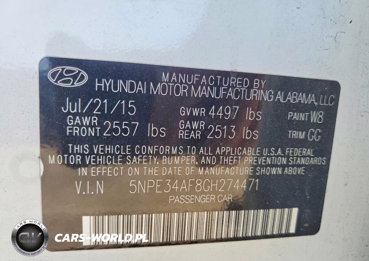 2016 Hyundai Sonata Sport VIN:5NPE34AF8GH274471 - 12