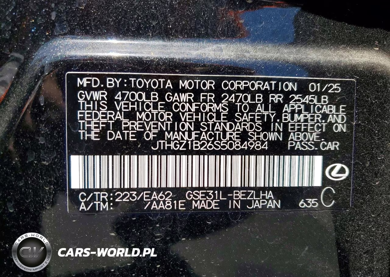 2025 Lexus Is 350 F Sport VIN:JTHGZ1B26S5084984 - 12