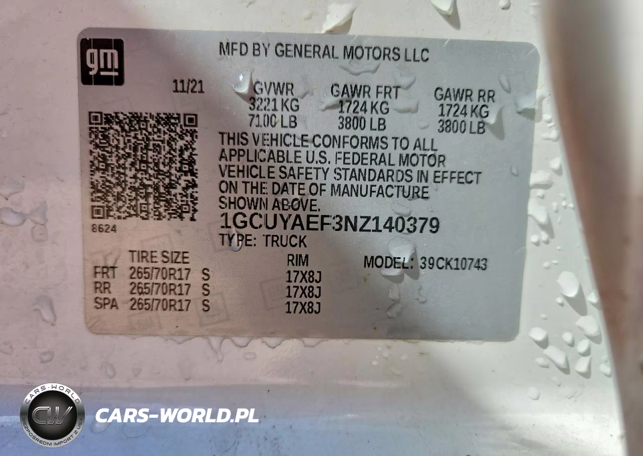2022 Chevrolet Silverado Ltd K1500 VIN:1GCUYAEF3NZ140379 - 12