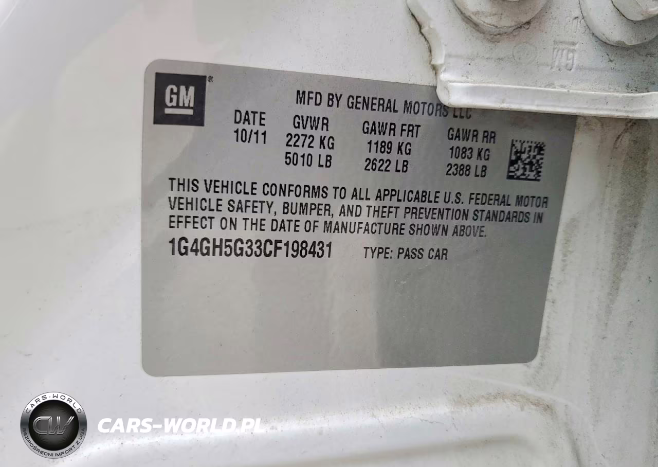 2012 Buick Lacrosse Premium VIN:1G4GH5G33CF198431 - 12