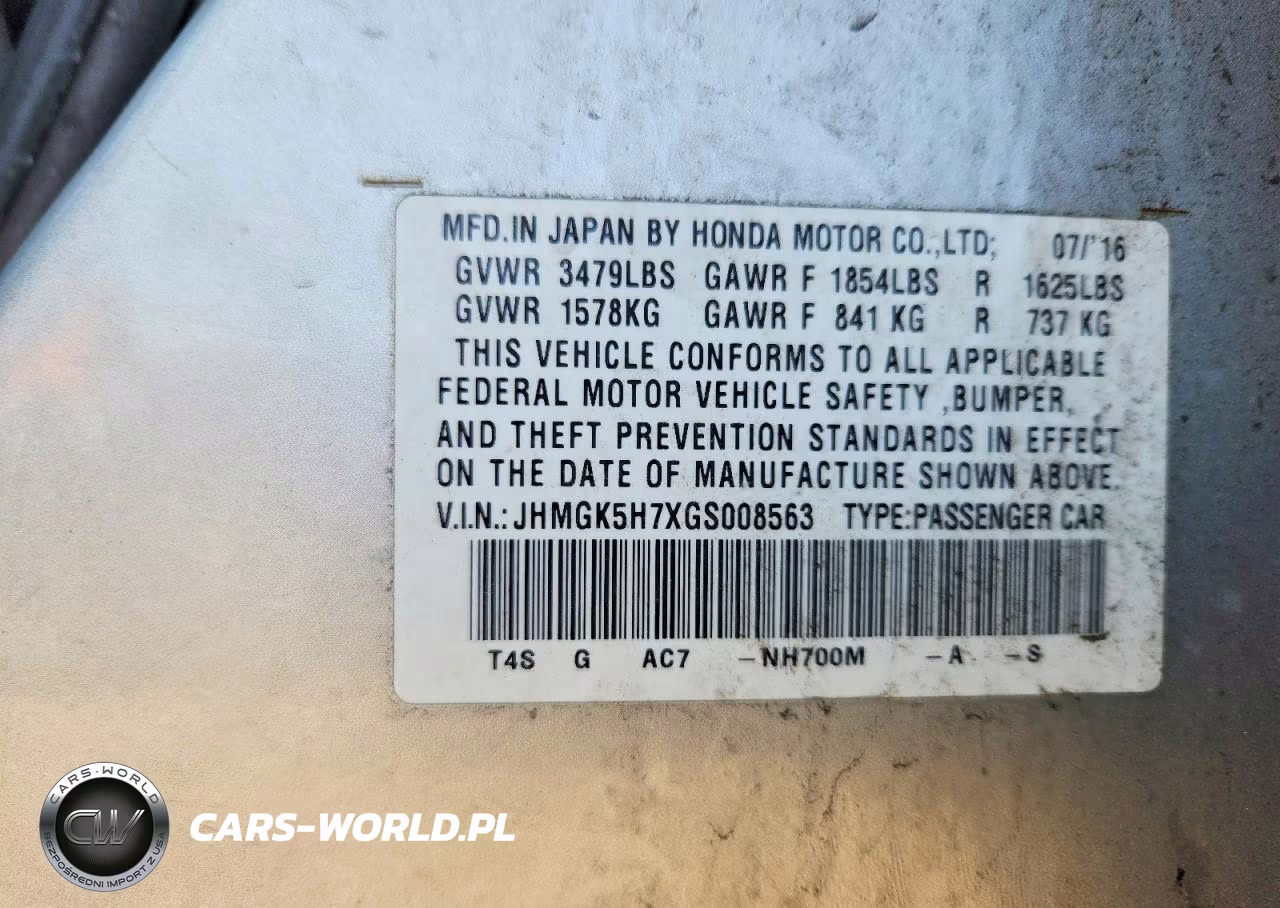 2016 Honda Fit Ex VIN:JHMGK5H7XGS008563 - 12