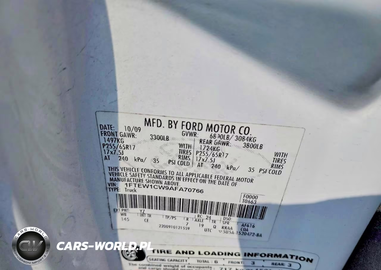 2010 Ford F150 Supercrew VIN:1FTEW1CW9AFA70766 - 12