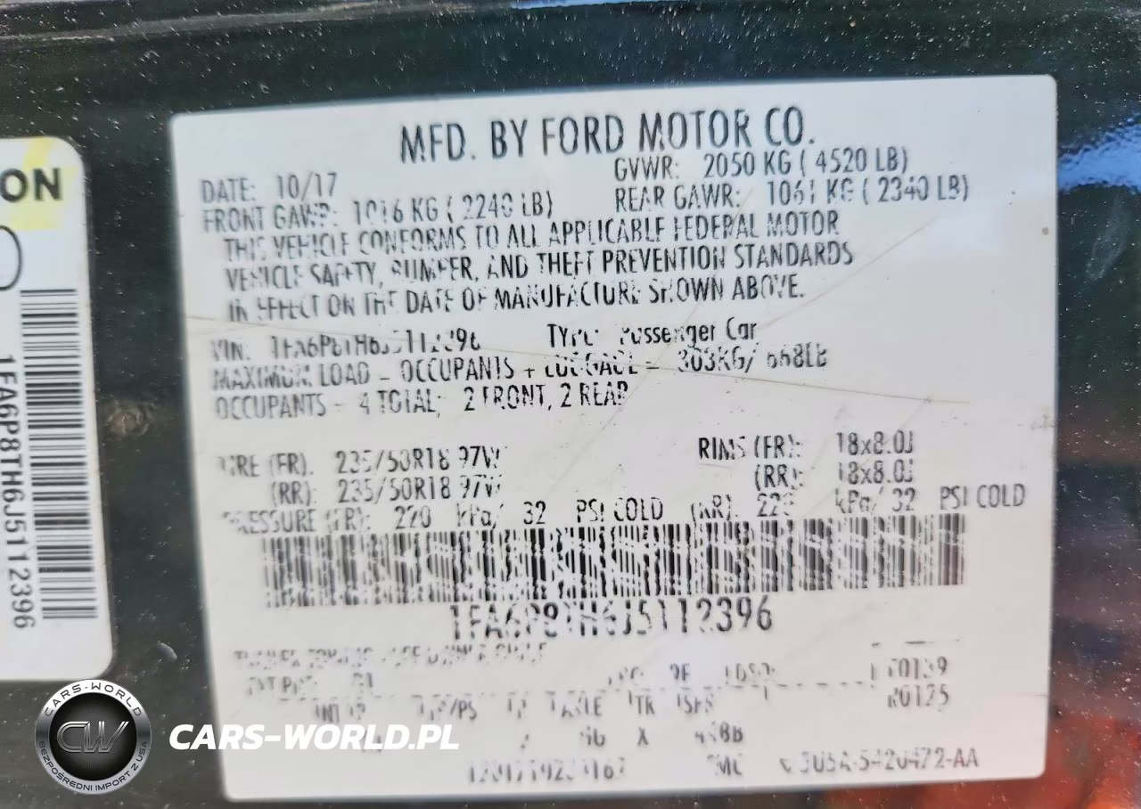 2018 Ford Mustang VIN:1FA6P8TH6J5112396 - 13
