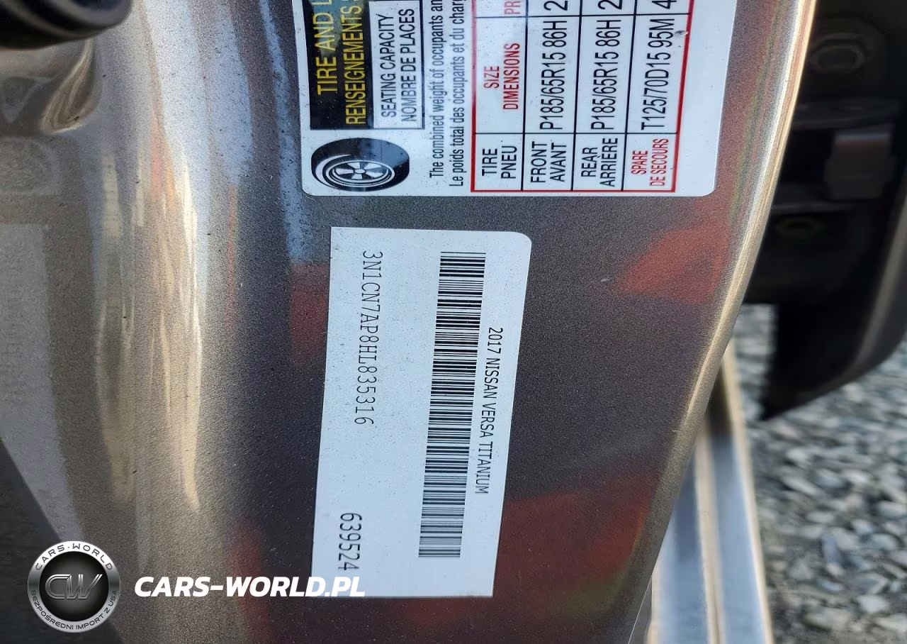 2017 Nissan Versa VIN:3N1CN7AP8HL835316 - 12