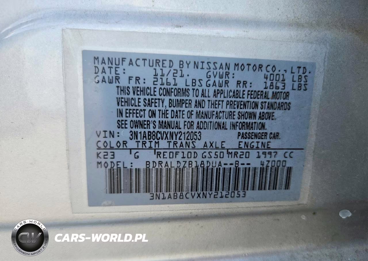 2022 Nissan Sentra Sv VIN:3N1AB8CVXNY212053 - 12