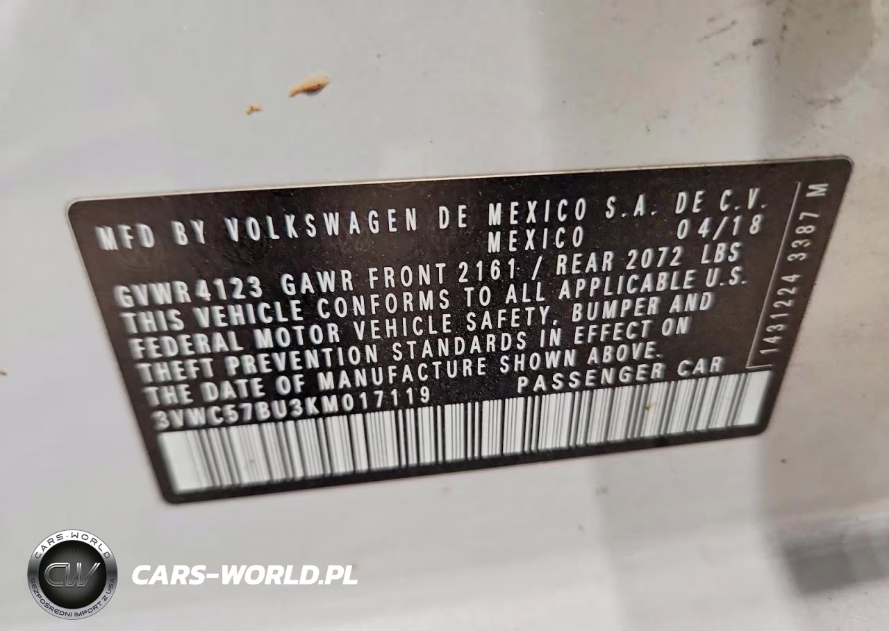 2019 Volkswagen Jetta S VIN:3VWC57BU3KM017119 - 12