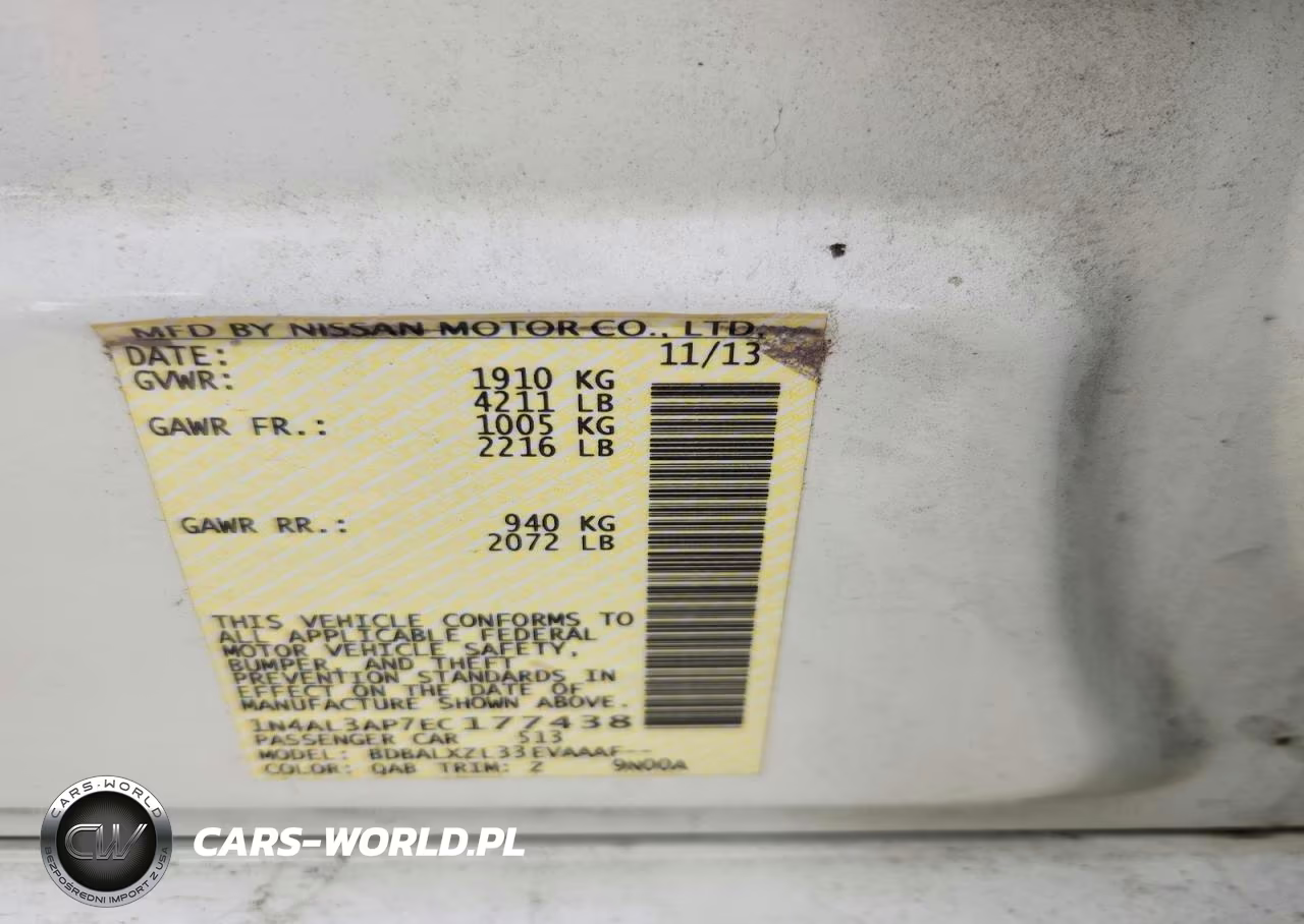 2014 Nissan Altima 2.5 Sl VIN:1N4AL3AP7EC177438 - 12