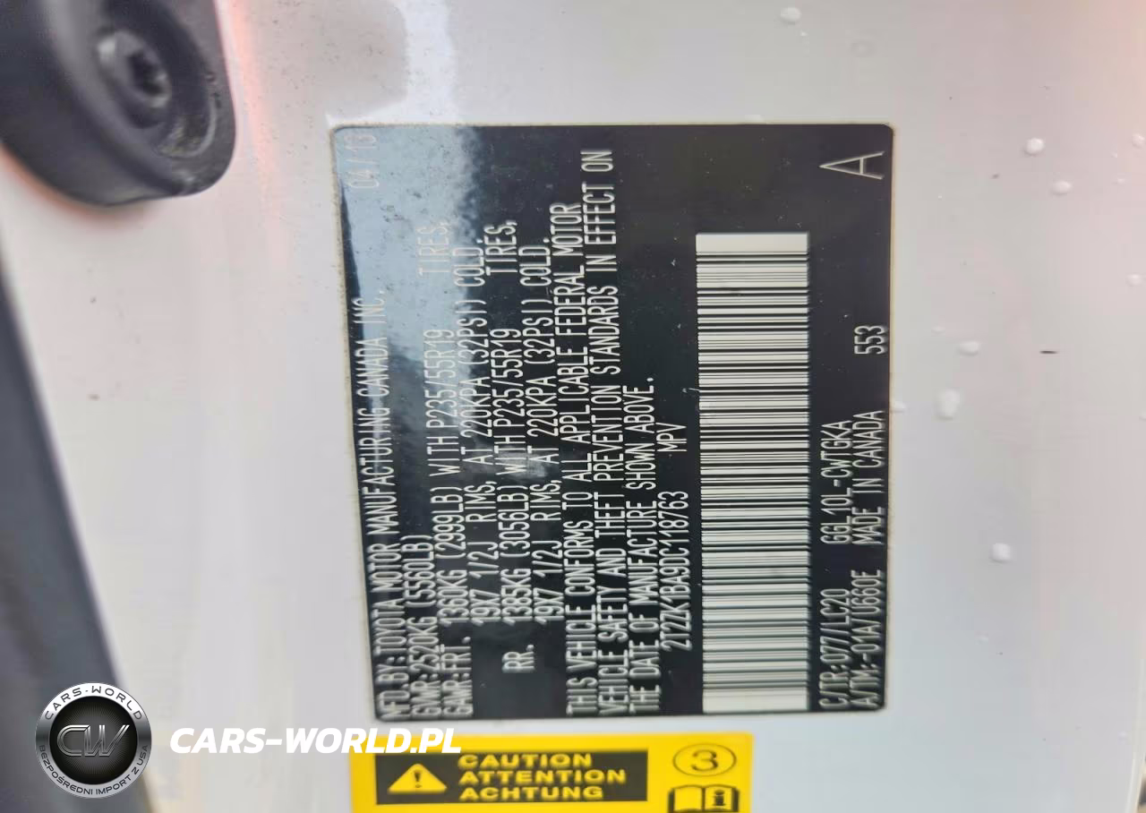 2013 Lexus Rx 350 VIN:2T2ZK1BA9DC118763 - 12