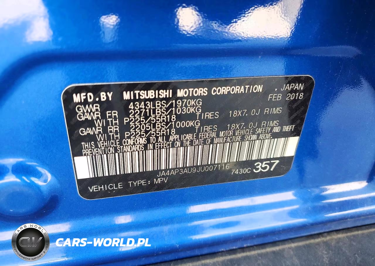 2018 Mitsubishi Outlander Sport Es VIN:JA4AP3AU9JU007116 - 13