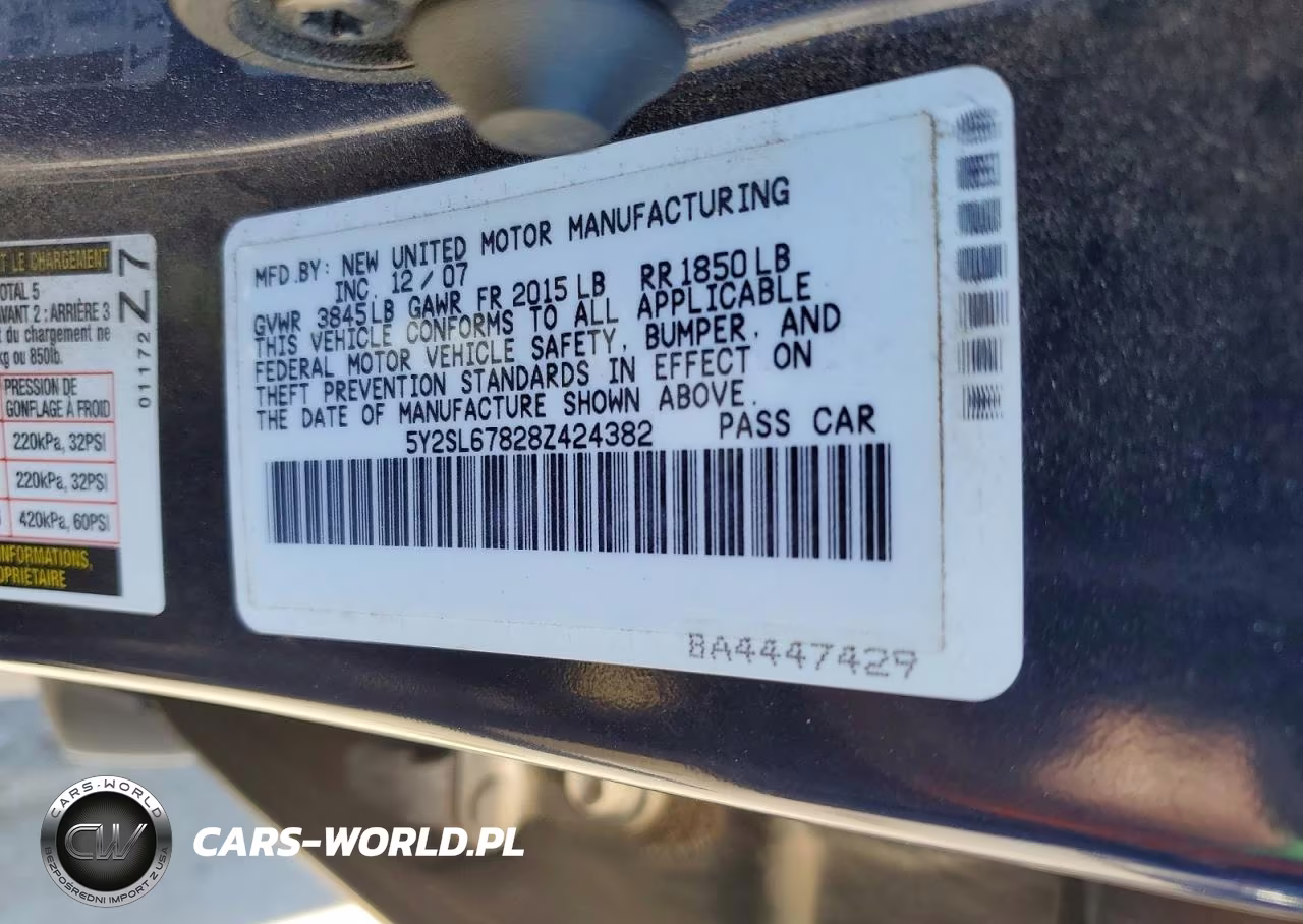 2008 Pontiac Vibe VIN:5Y2SL67828Z424382 - 12
