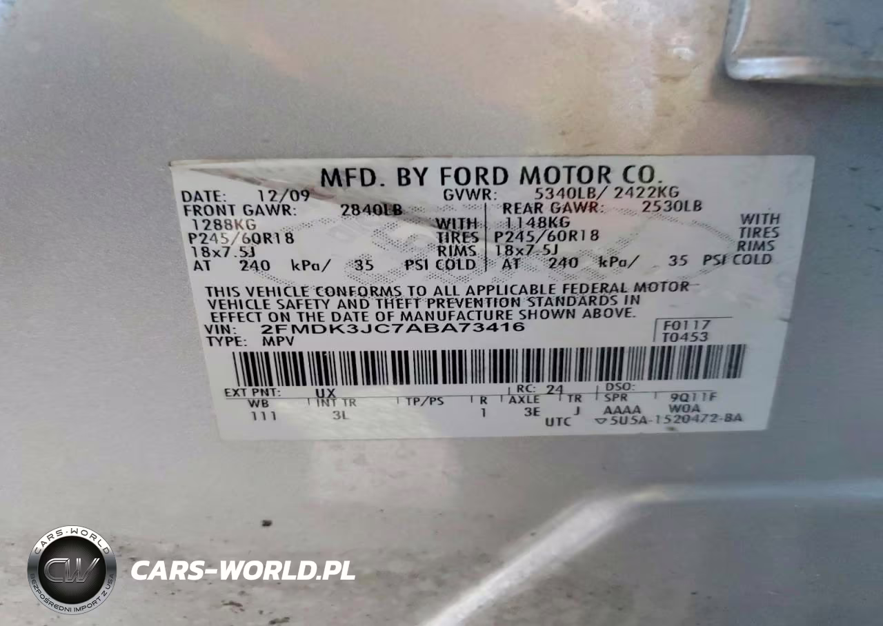2010 Ford Edge Sel VIN:2FMDK3JC7ABA73416 - 12