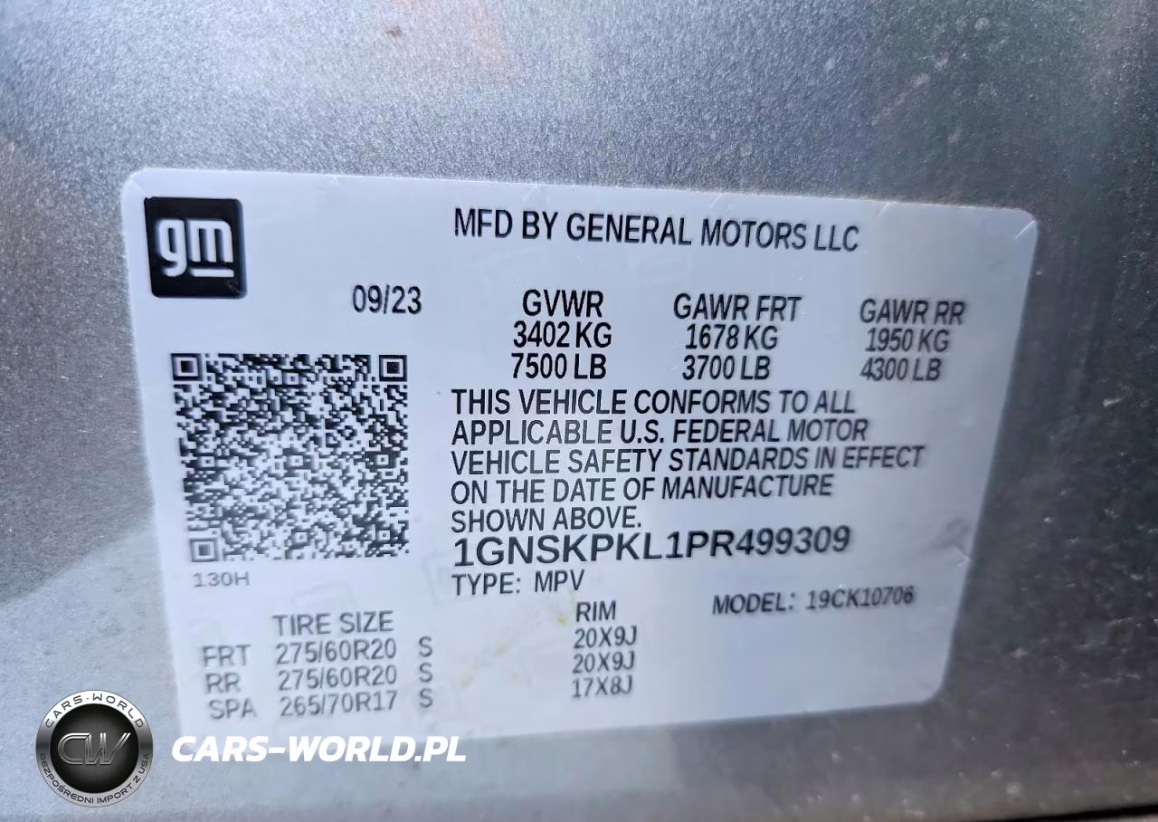 2023 Chevrolet Tahoe VIN:1GNSKPKL1PR499309 - 13
