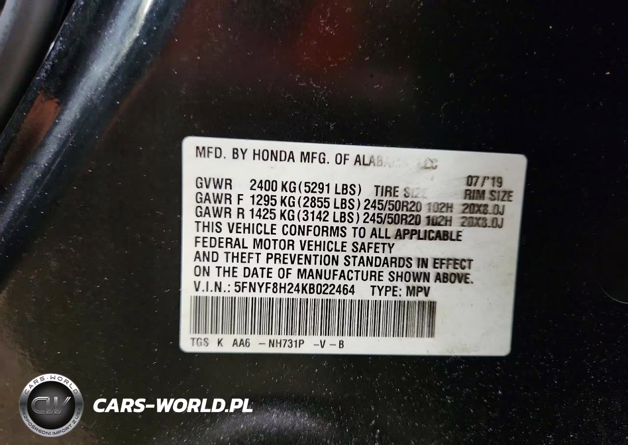 2019 Honda Passport Sport VIN:5FNYF8H24KB022464 - 13