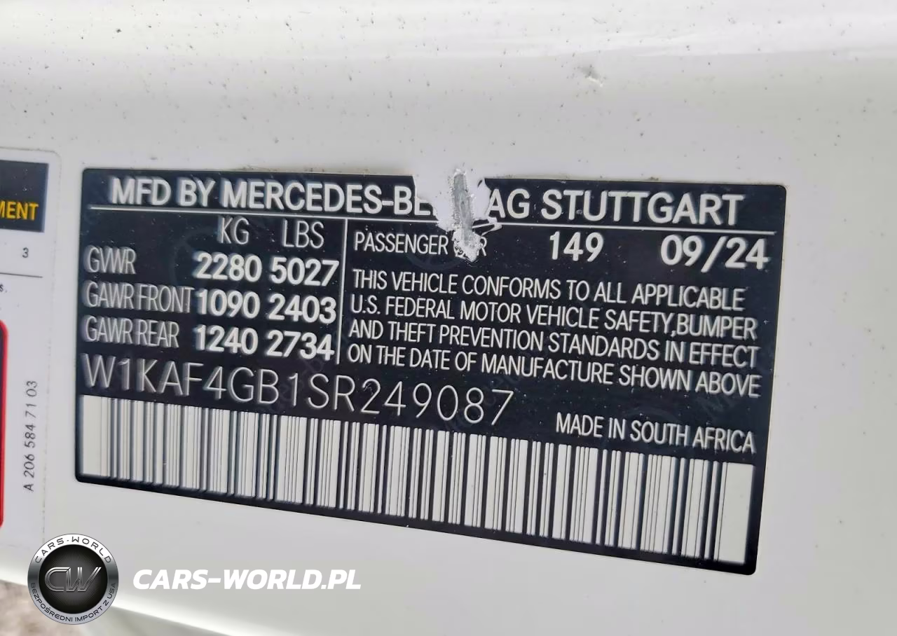 2025 Mercedes-Benz C 300 VIN:W1KAF4GB1SR249087 - 12
