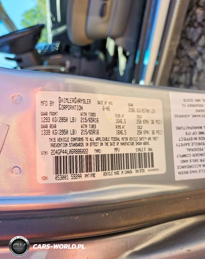 2006 Dodge Grand Caravan Sxt VIN:2D4GP44L06R886022 - 14