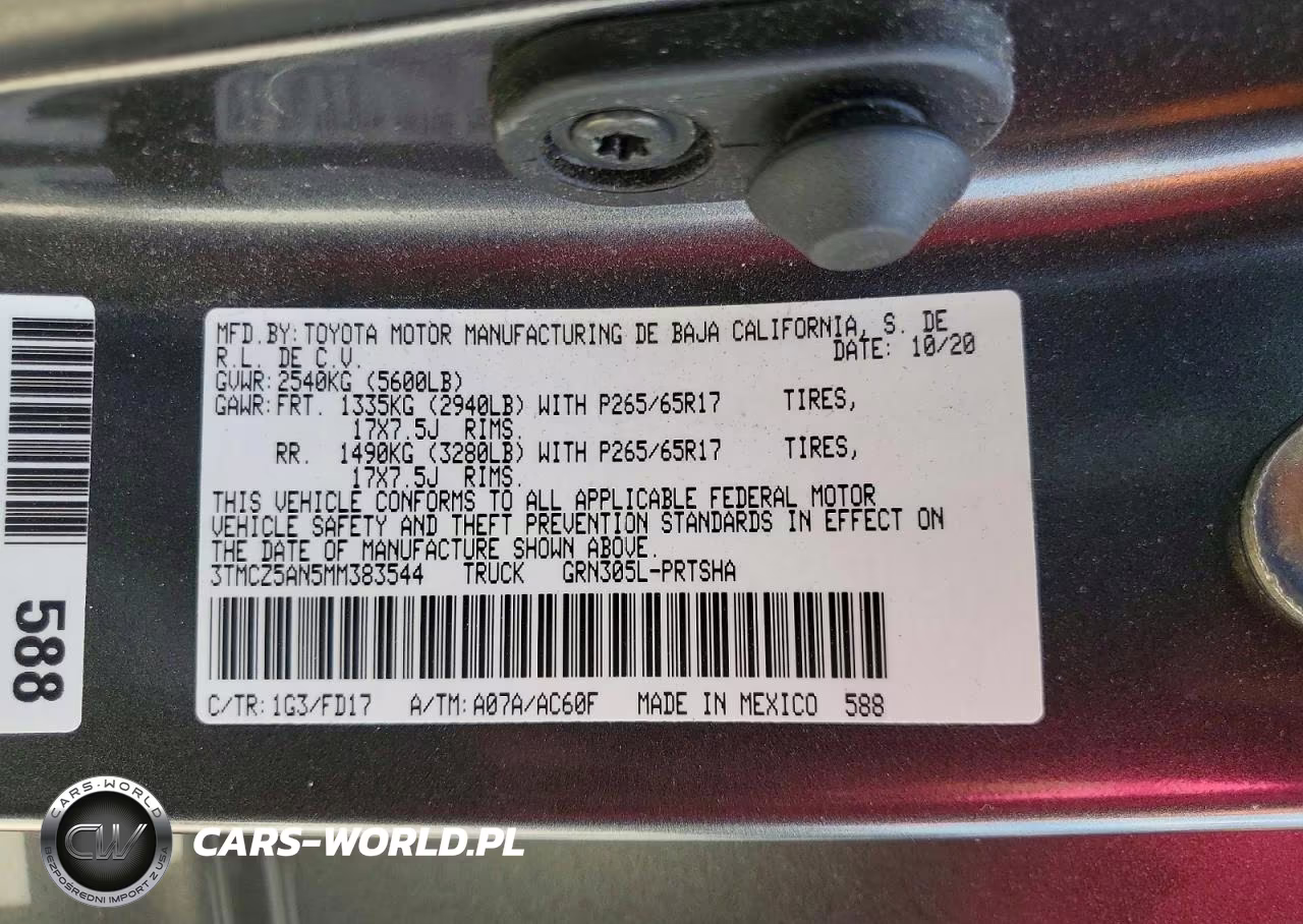 2021 Toyota Tacoma Trd Sport VIN:3TMCZ5AN5MM383544 - 12