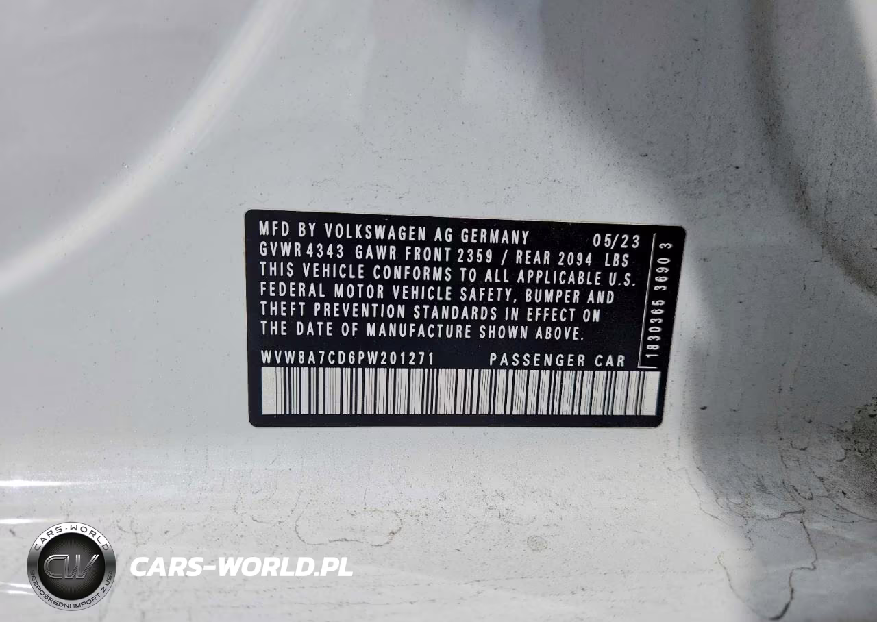 2023 Volkswagen Gti 40Th Anniversary VIN:WVW8A7CD6PW201271 - 12