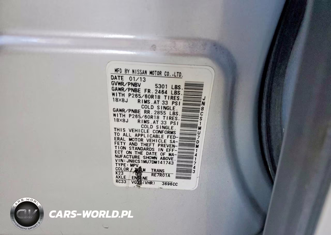 2013 Infiniti Fx37 Base VIN:JN8CS1MU7DM141743 - 12