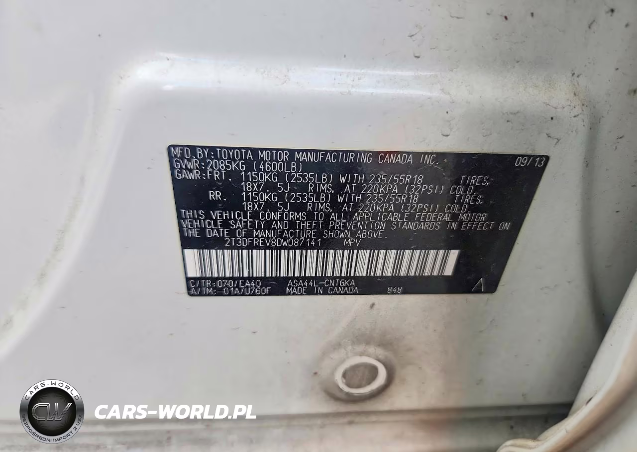 2013 Toyota Rav4 Limited VIN:2T3DFREV8DW087141 - 13