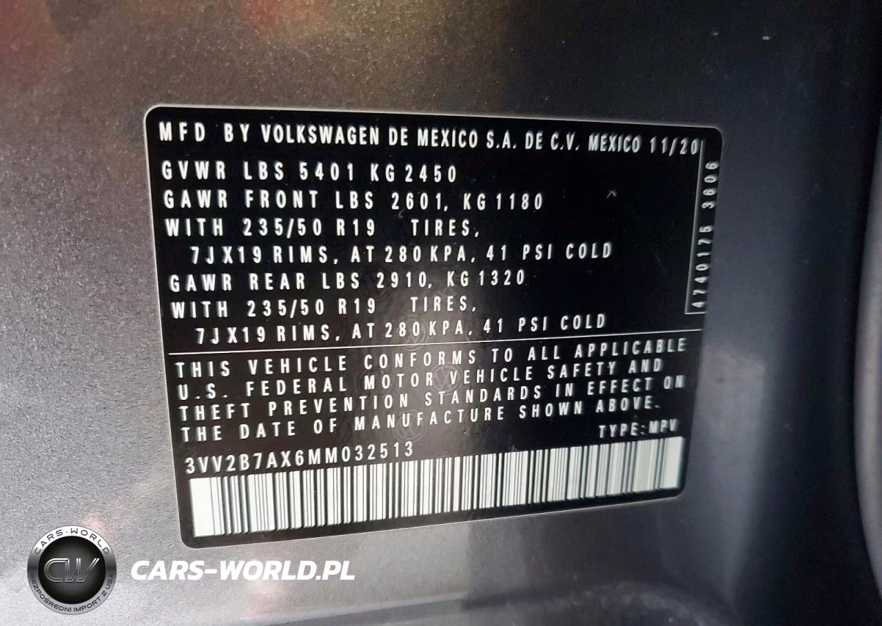2021 Volkswagen Tiguan Se VIN:3VV2B7AX6MM032513 - 13