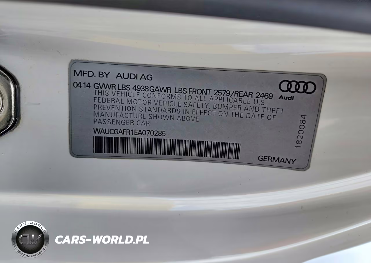 2014 Audi S5 Premium Plus VIN:WAUCGAFR1EA070285 - 12