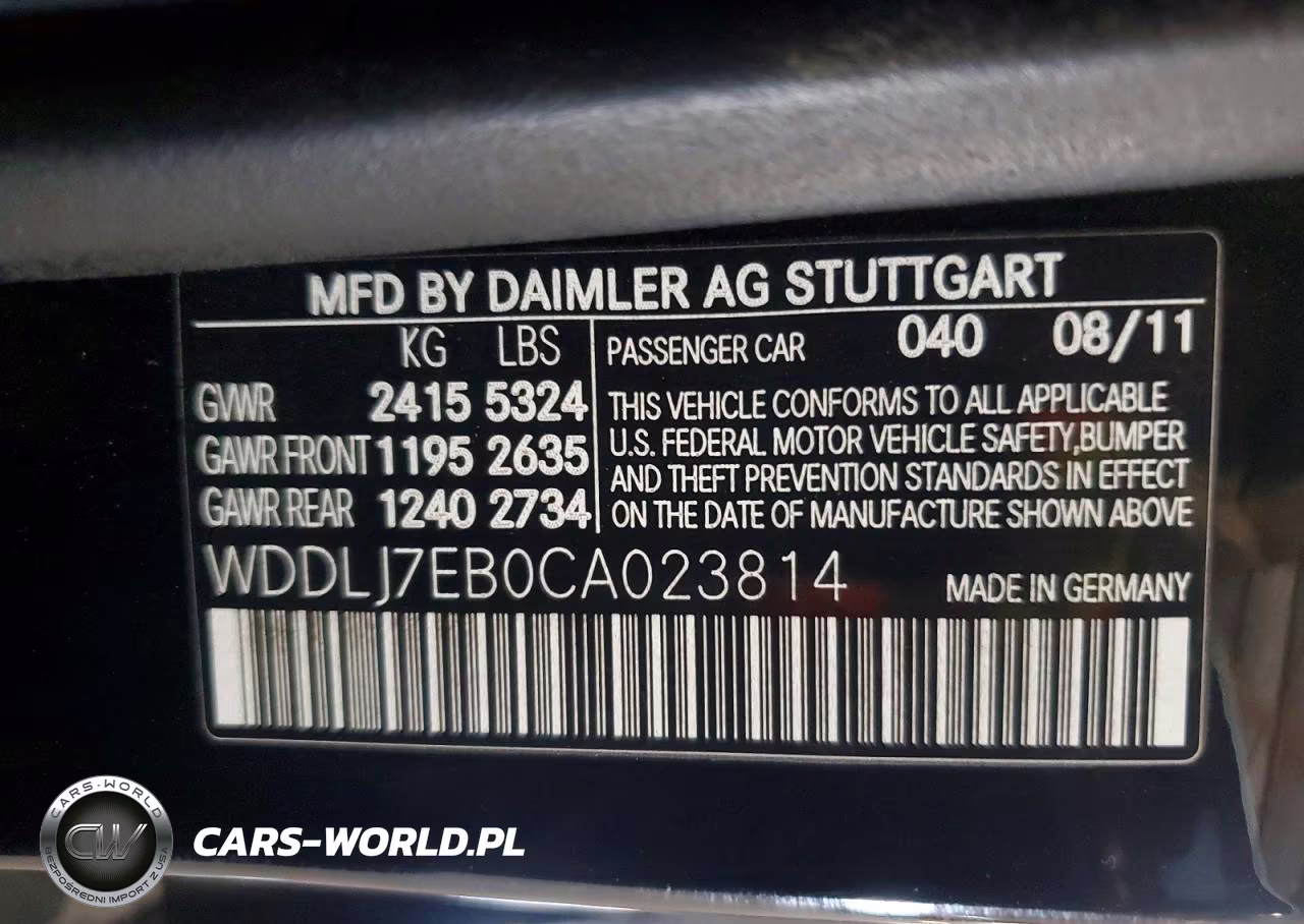 2012 Mercedes-Benz Cls 63 Amg VIN:WDDLJ7EB0CA023814 - 12