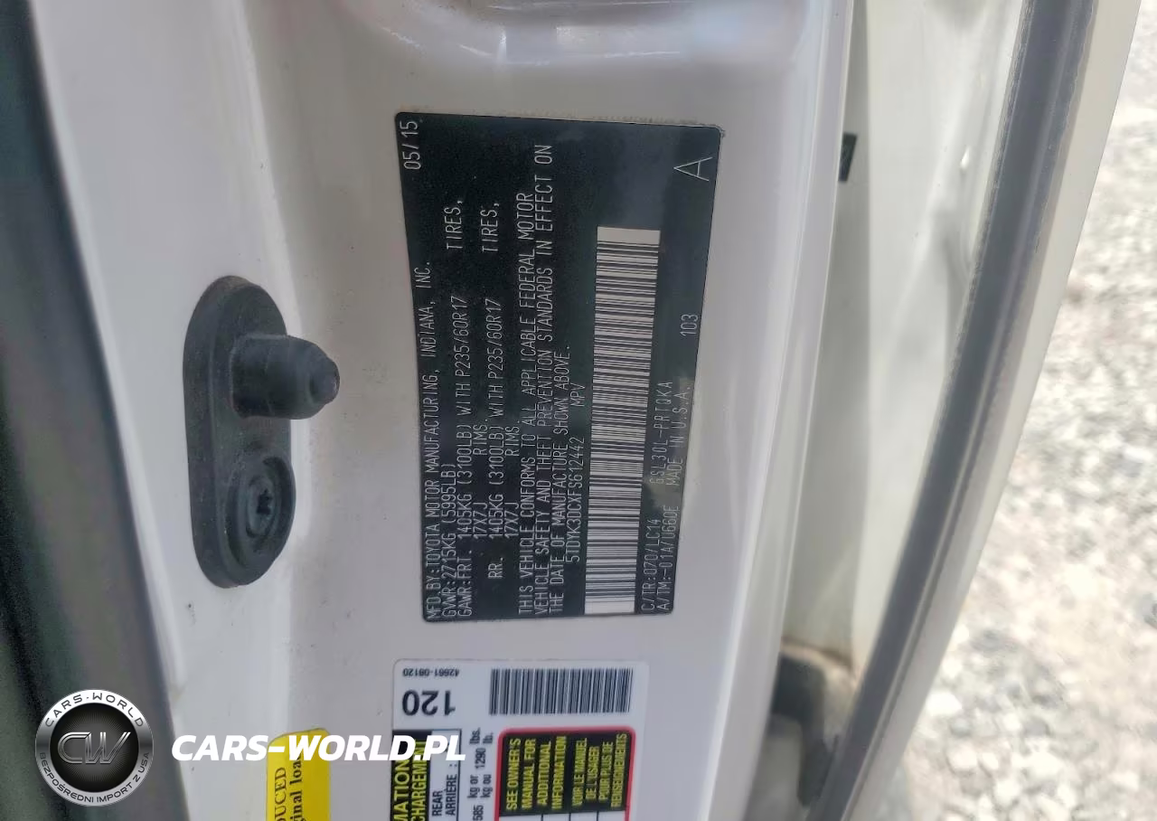 2015 Toyota Sienna Xle 8-Passenger VIN:5TDYK3DCXFS612442 - 13
