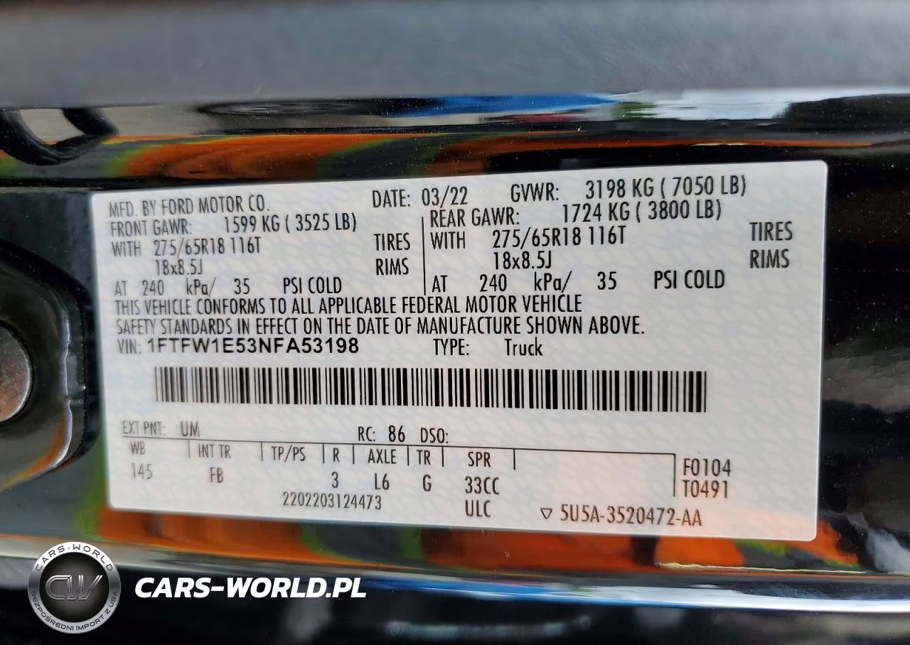 2022 Ford F150 Supercrew VIN:1FTFW1E53NFA53198 - 13