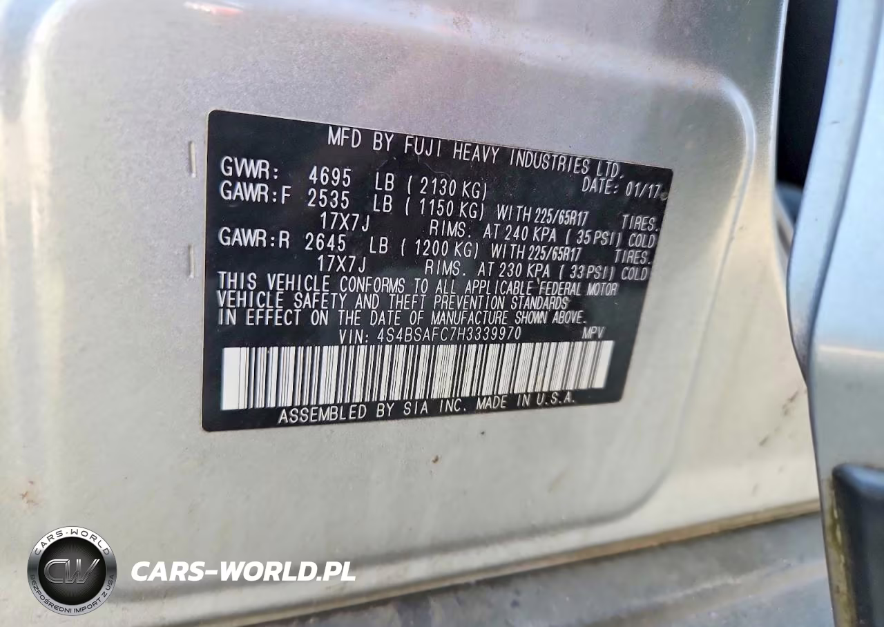 2017 Subaru Outback 2.5I Premium VIN:4S4BSAFC7H3339970 - 13