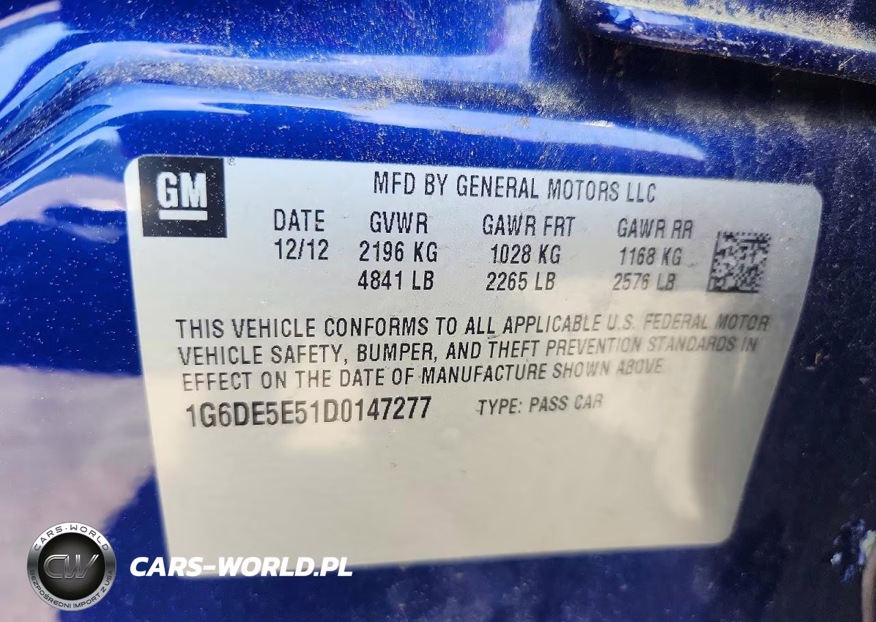 2013 Cadillac Cts Luxury Collection VIN:1G6DE5E51D0147277 - 12