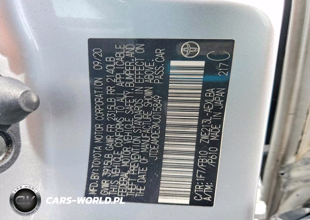 2021 Toyota Corolla Le VIN:JTDEAMDE3MJ015849 - 12