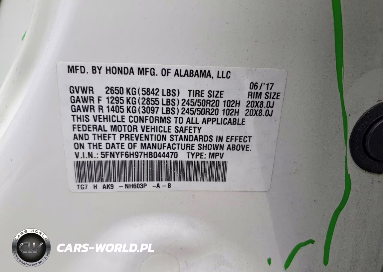 2017 Honda Pilot Touring VIN:5FNYF6H97HB044470 - 13