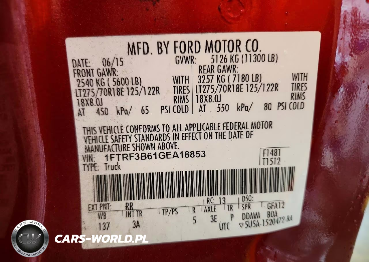 2016 Ford F350 Super Duty VIN:1FTRF3B61GEA18853 - 13