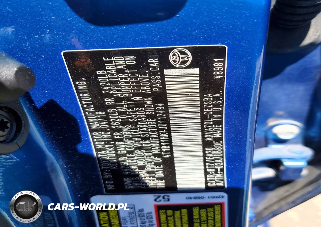 2018 Toyota Camry Se VIN:4T1B11HK4JU112484 - 12