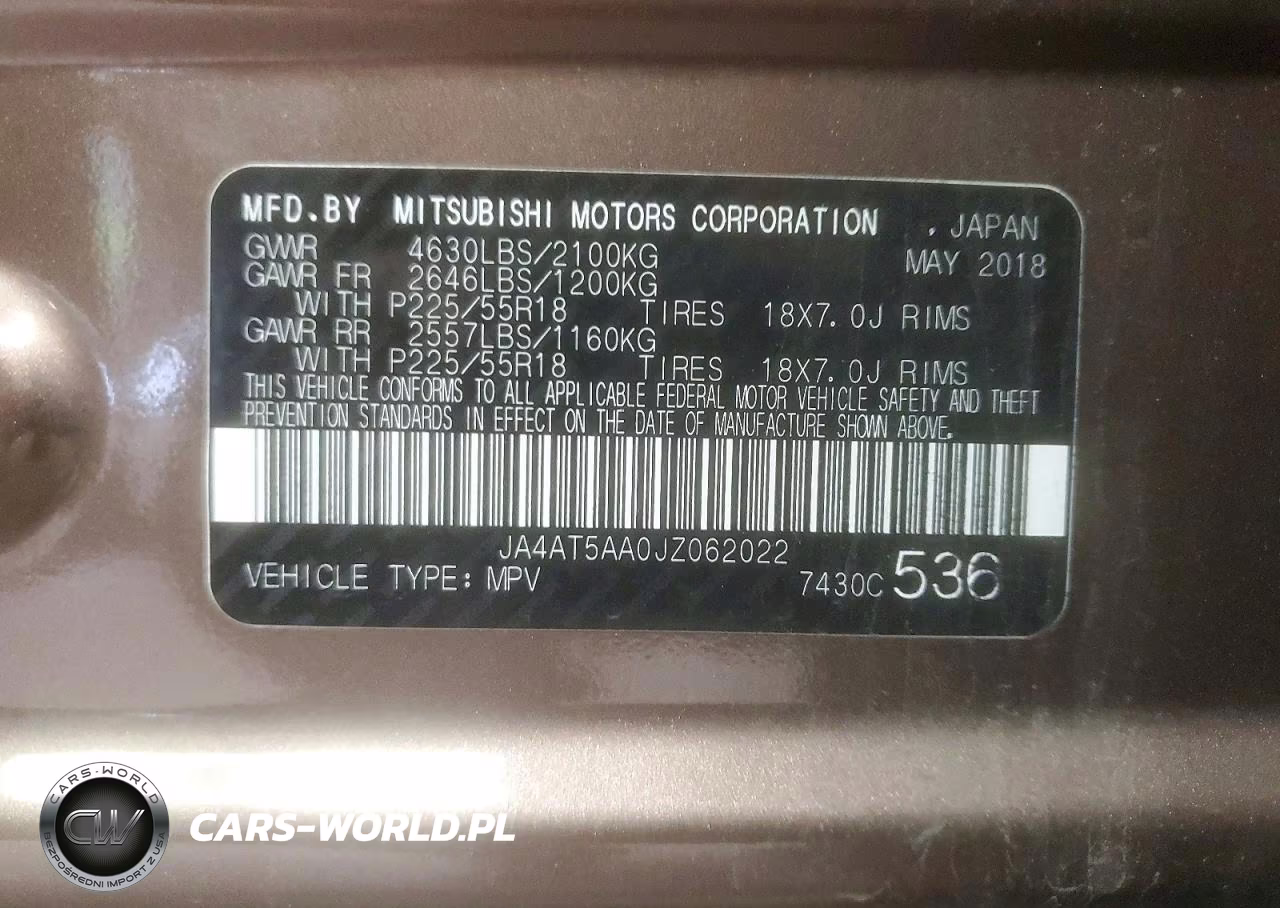 2018 Mitsubishi Eclipse Cross Se VIN:JA4AT5AA0JZ062022 - 14
