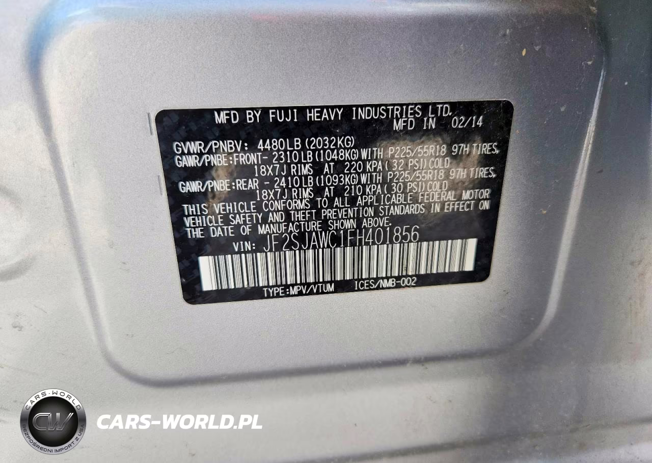 2015 Subaru Forester 2.5I Touring VIN:JF2SJAWC1FH401856 - 13