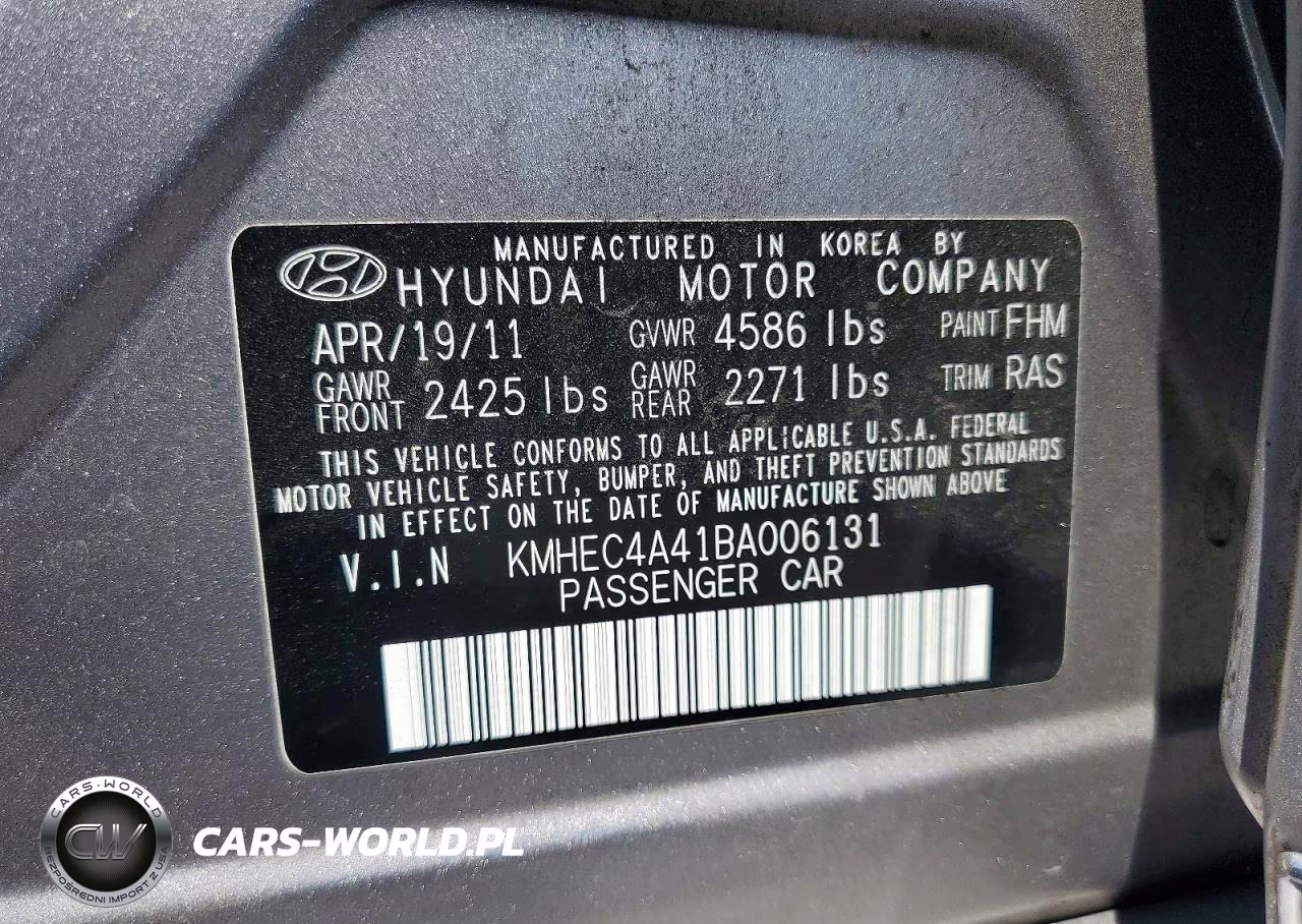 2011 Hyundai Sonata Hybrid VIN:KMHEC4A41BA006131 - 12