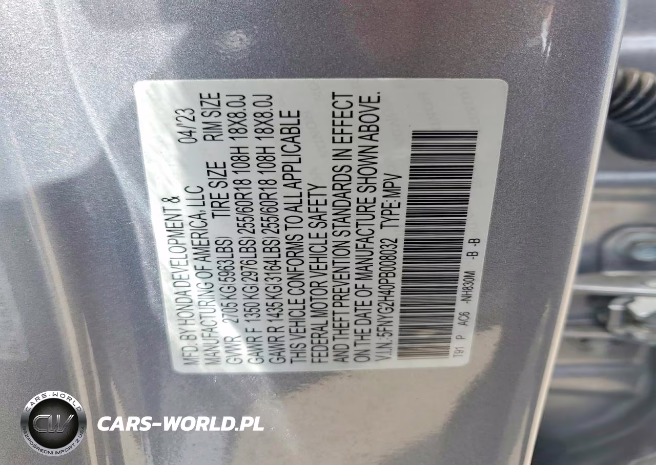 2023 Honda Pilot Exl VIN:5FNYG2H40PB008032 - 13