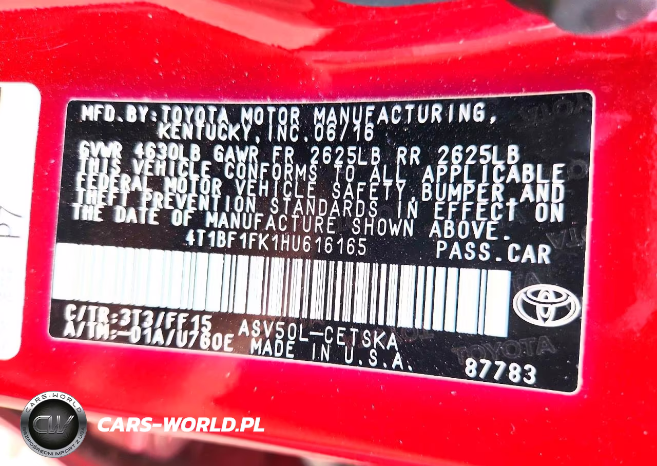 2017 Toyota Camry Se VIN:4T1BF1FK1HU616165 - 13