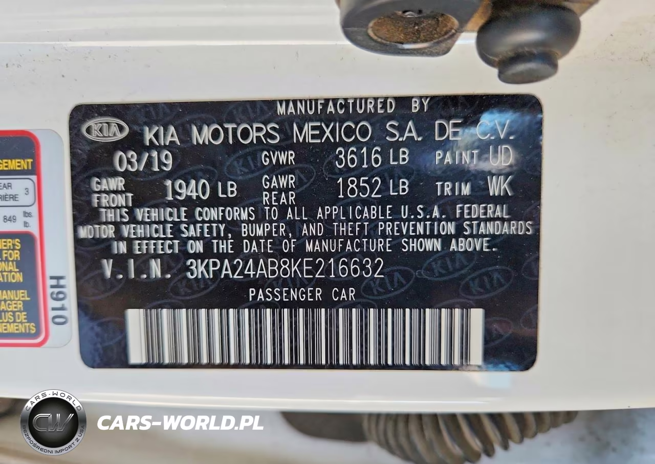 2019 Kia Rio S VIN:3KPA24AB8KE216632 - 12
