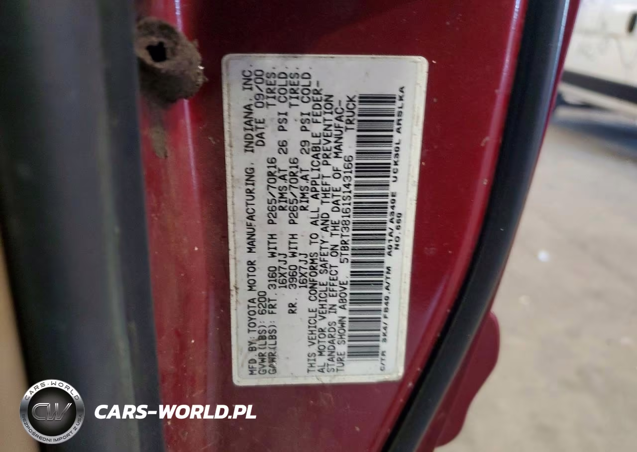 2001 Toyota Tundra Access Cab Limited VIN:5TBRT38161S143166 - 12